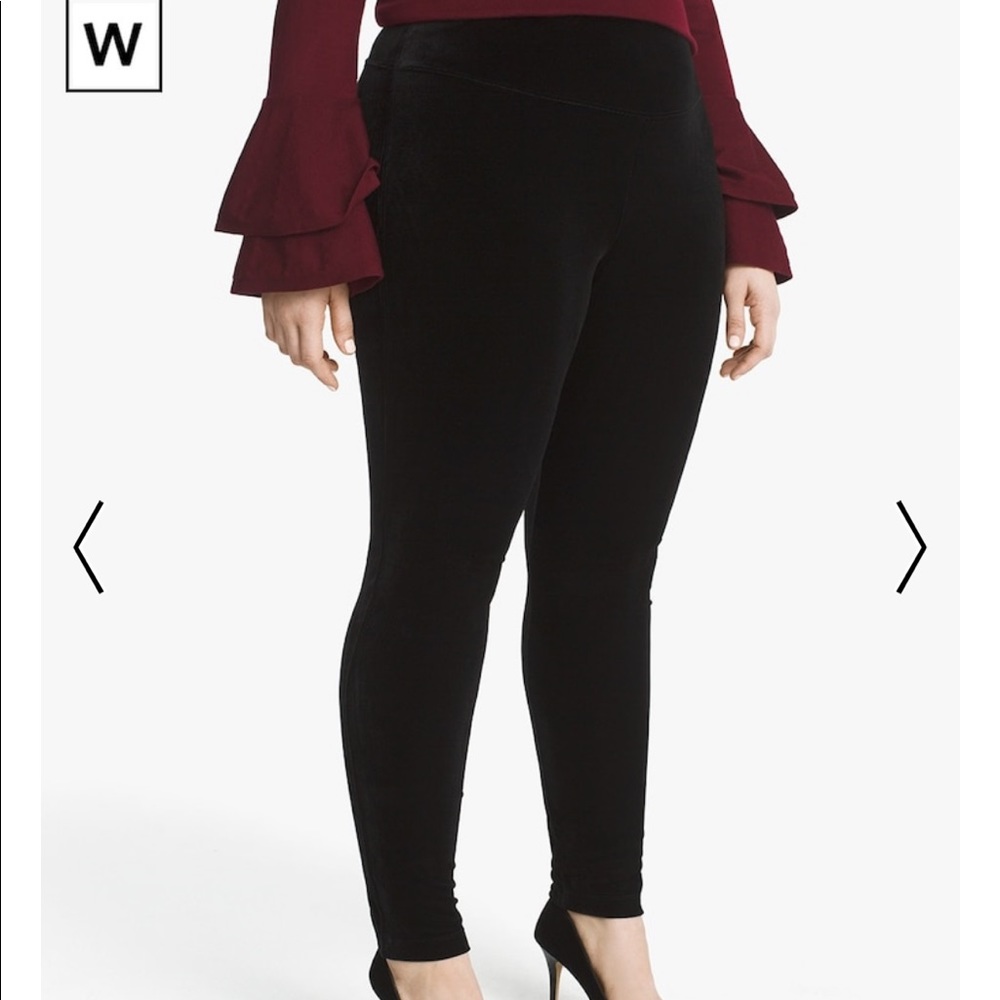 White House black market velvet plussize legging3X
